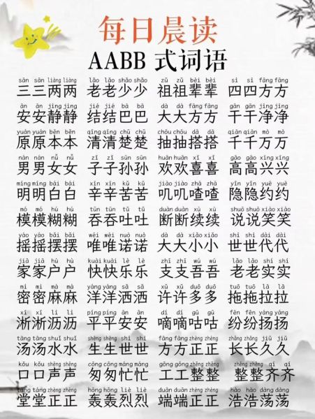 什么是aabc式词语_如何快速记忆aabc式词语