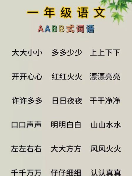 仿写词语aabb的词语有哪些_如何快速掌握