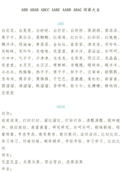 沙沙AABB词语有哪些_沙沙AABB词语怎么用