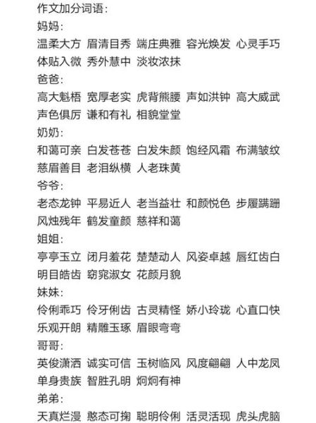 神仙词语有哪些_如何用在作文里
