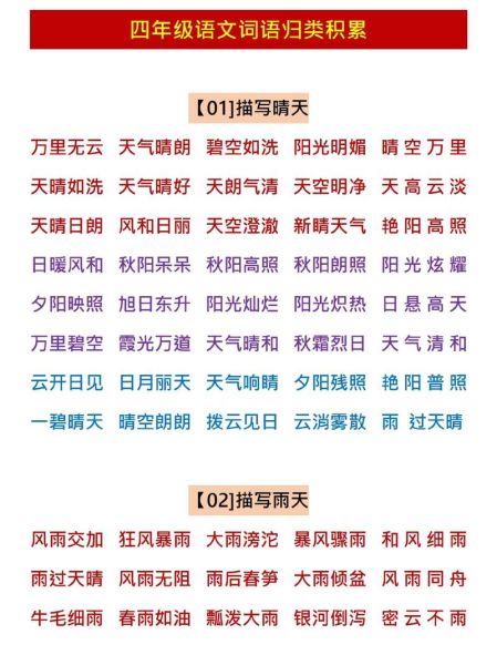 描写事物的词语有哪些_如何分类记忆