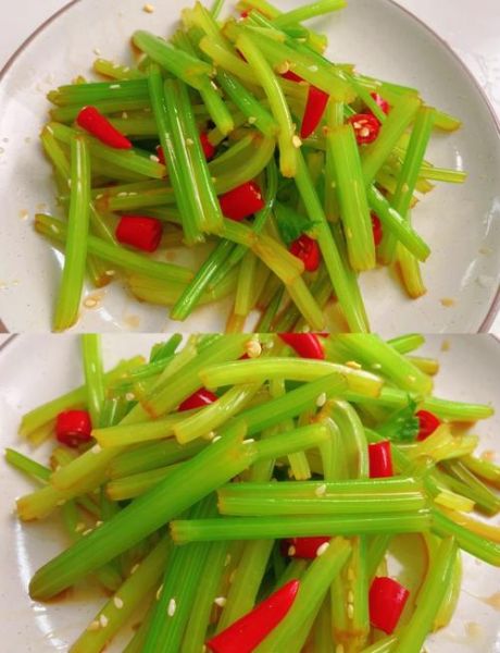 凉拌芹菜怎么做_芹菜焯水几分钟口感脆
