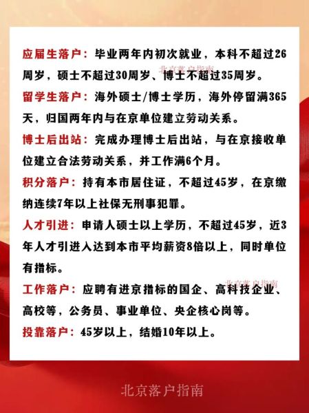 移民北京需要什么条件_北京户口落户政策