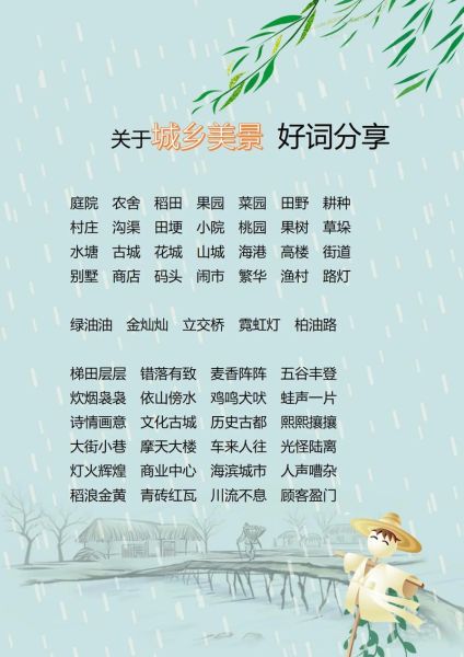 乡村美景图词语有哪些_如何描写乡村美景图