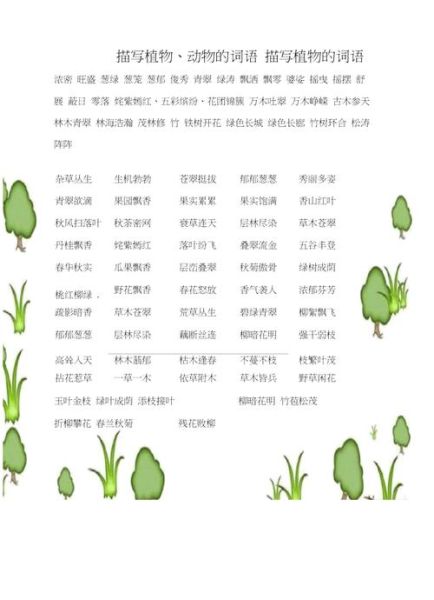 夏天植物变化词语有哪些_夏天植物变化词语怎么写