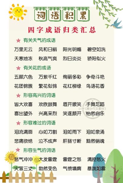 干净的词语有哪些_四字词语大全