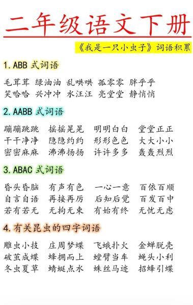 昆虫词语_有哪些常见