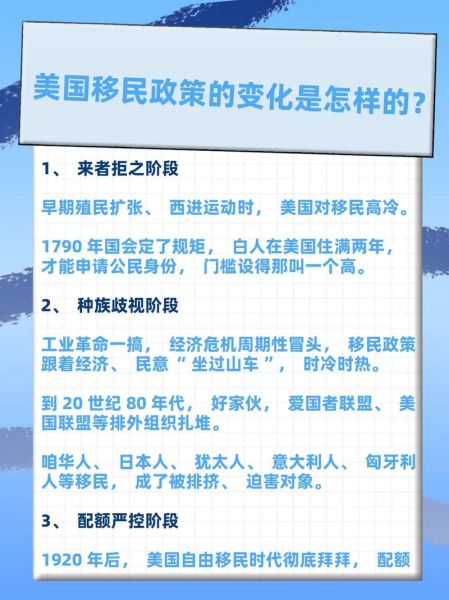 美国为什么是移民国家_移民政策历史原因