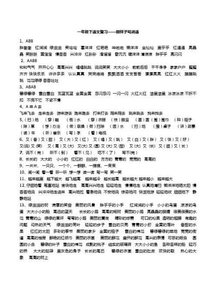 呱呱照样子词语有哪些_怎么快速仿写