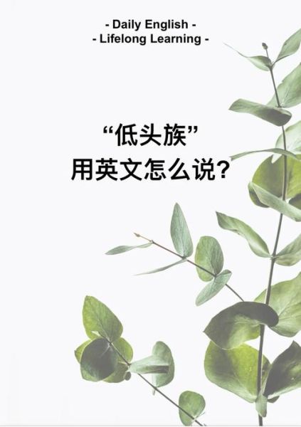 看手机用英语怎么说_手机低头族英文表达