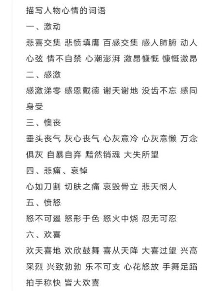 形容心情的AABB词语有哪些_如何运用在写作中