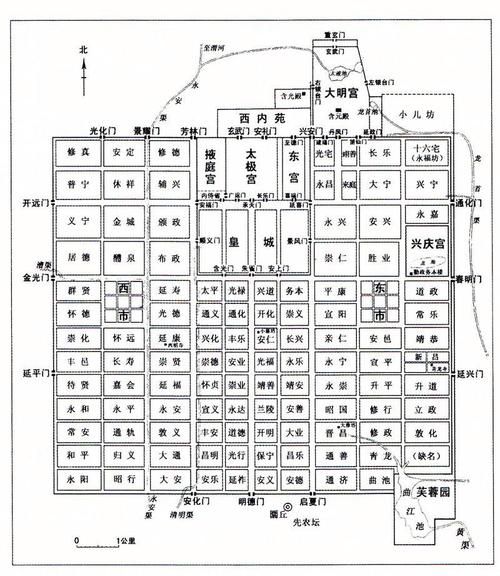 唐朝长安城布局_唐朝长安城布局