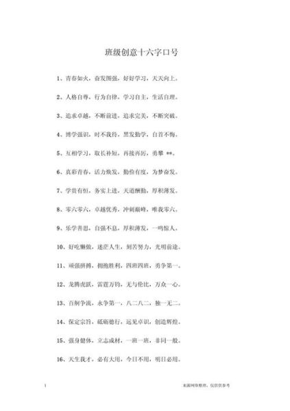 班级口号怎么写_班级口号有哪些创意