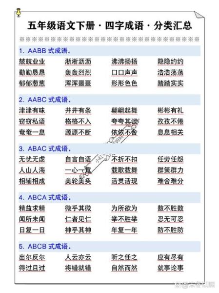 四字词语有哪些_四字词语怎么分类