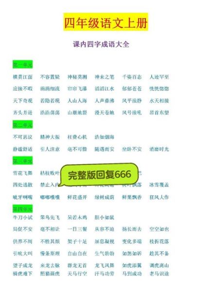 四字词语有哪些_四字词语怎么分类