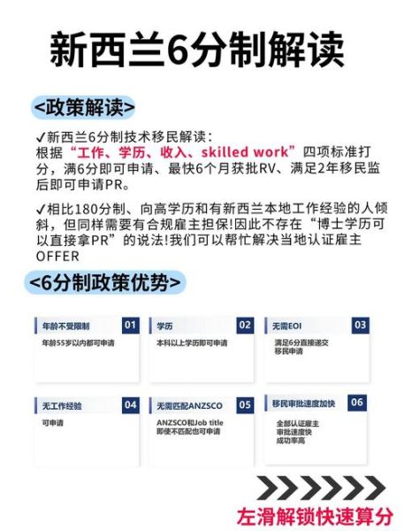 移民新西兰条件_技术移民打分标准