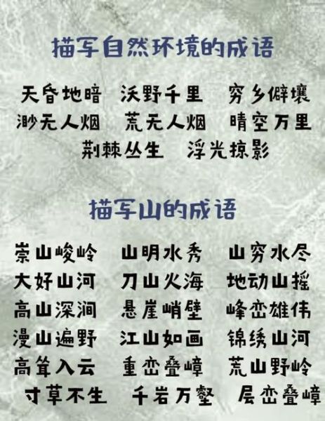 名山风景词语有哪些_如何描写才生动