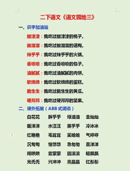 描写形态abb词语有哪些_如何运用