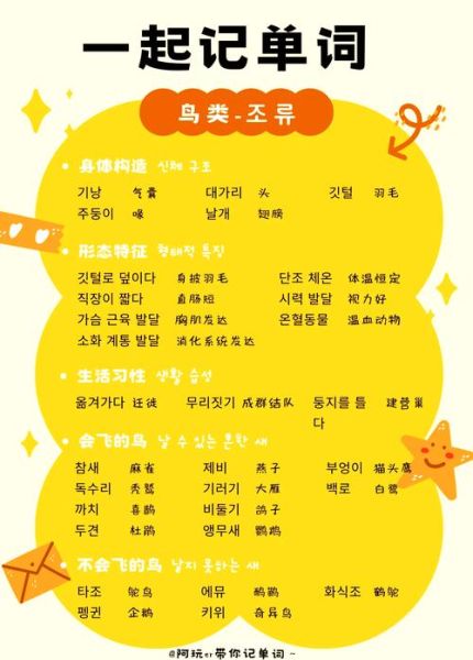 鸟类词语有哪些_鸟类词语大全及用法
