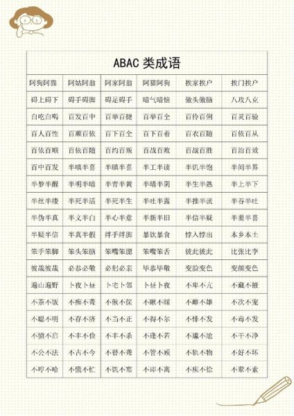 春天的aBAc词语有哪些_如何教孩子快速掌握