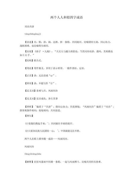 描写船的四字词语有哪些_如何运用在作文里