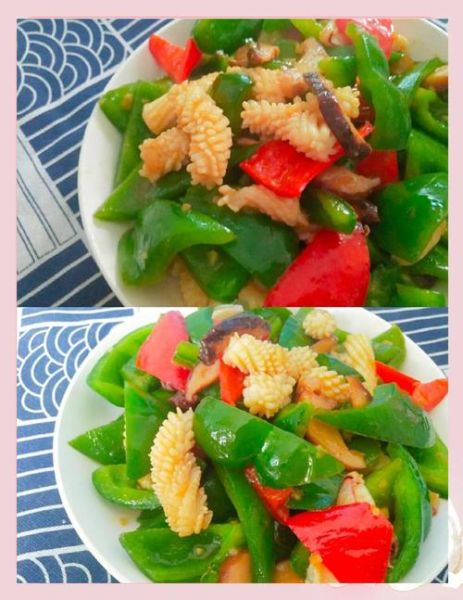 青椒炒鱿鱼怎么做_家常做法步骤