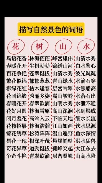 户外美好的词语有哪些_如何用诗意语言描写自然