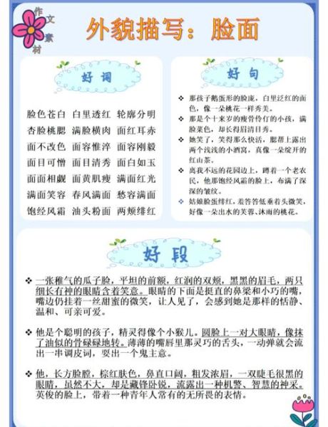 面部样子怎么描述_面部特征有哪些形容词