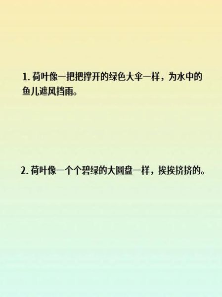 荷叶像什么_荷叶的比喻有哪些
