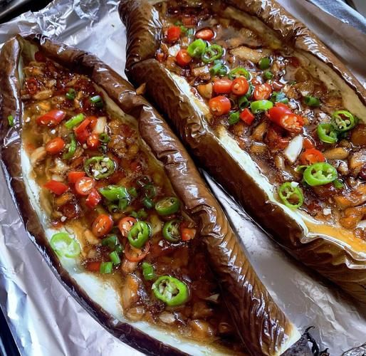 烤茄子怎么做_烤箱温度时间设置