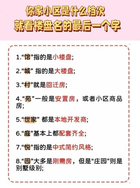 小区档次怎么区分_高端小区有哪些标准