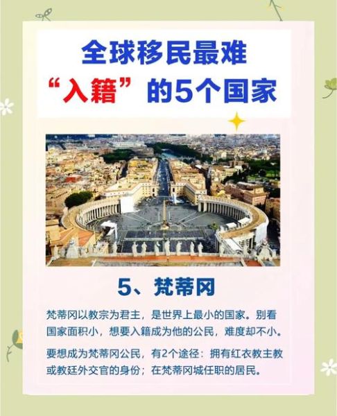 移民梵蒂冈需要什么条件_梵蒂冈移民政策最新解读