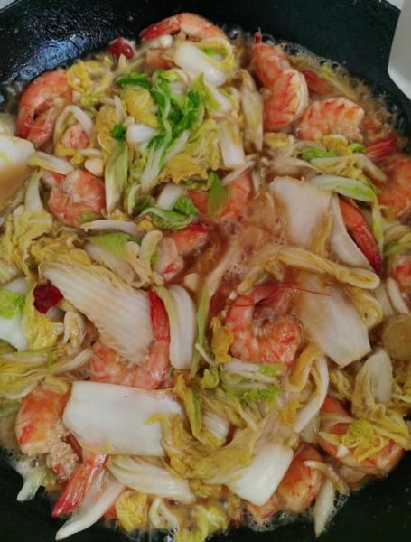 大虾炒白菜怎么做_大虾炒白菜的家常做法