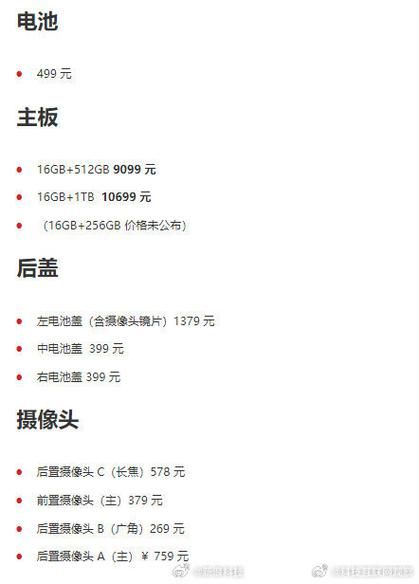 华为手机换屏多少钱_官方售后价格表