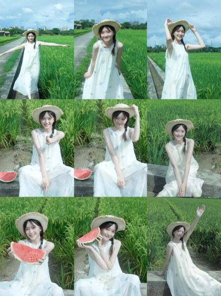 在田里拍照穿什么衣服_田里拍照姿势怎么摆