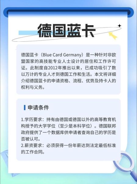 技术移民德国条件_德国蓝卡申请流程
