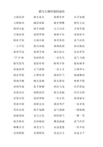 描写形态词语大全_有哪些