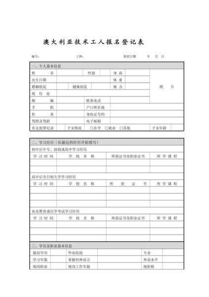 移民简历模板怎么写_移民简历模板范文