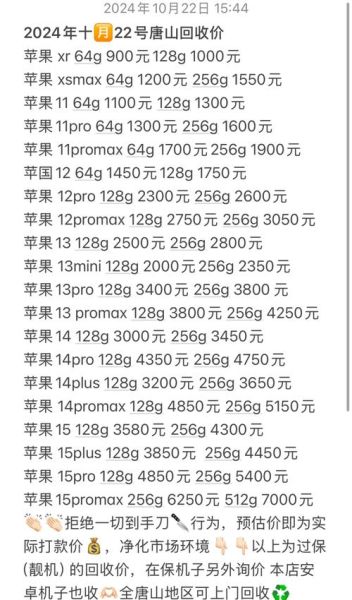 旧手机回收价格表_如何查询回收价格