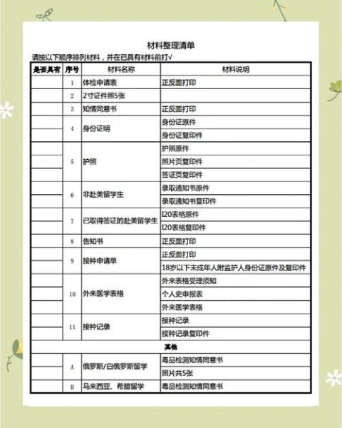 移民体检北京_需要带什么材料