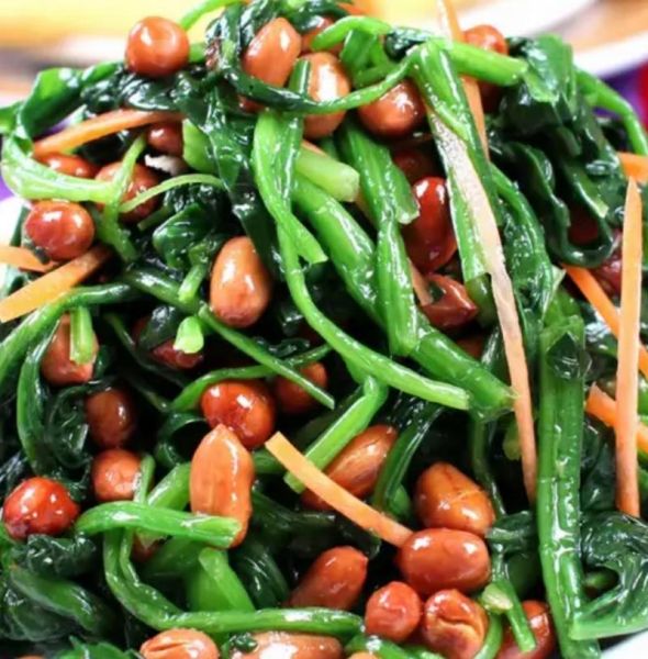 陈醋菠菜花生米怎么做_凉拌陈醋菠菜花生米窍门