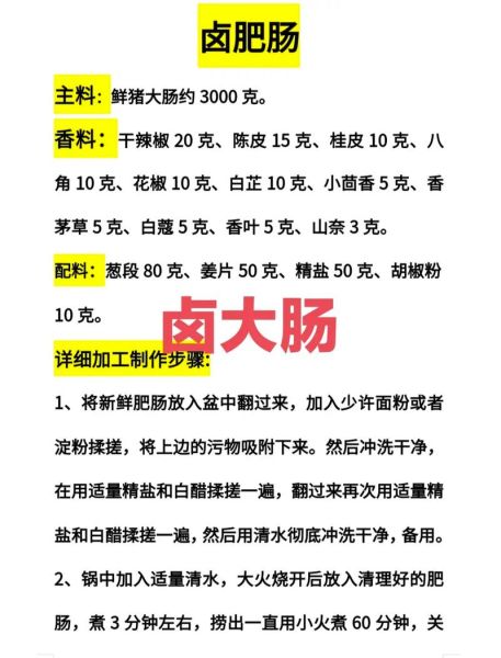 卤大肠的做法及配料_卤大肠怎么清洗才没异味