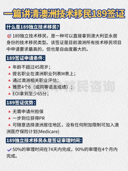 澳洲技术移民打分标准_澳洲189签证申请条件