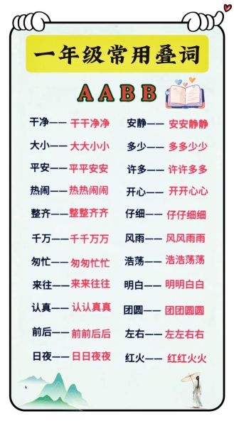 颜色叠字词语有哪些_如何运用在写作中