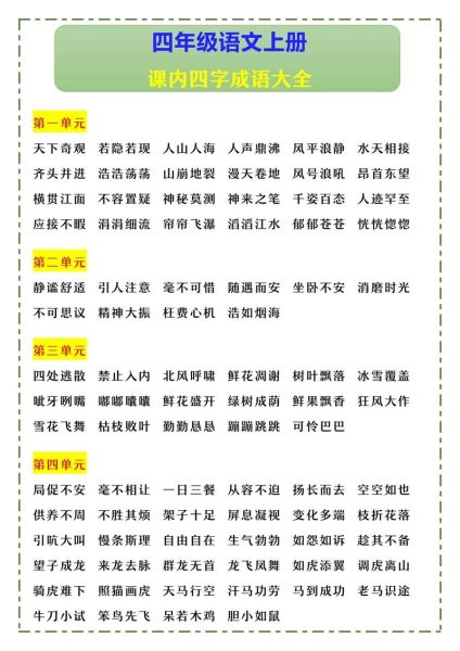 早上四词语有哪些_如何高效记忆