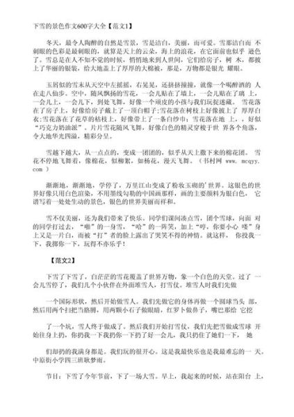 雪天怎么描写_雪天写作技巧