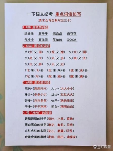 什么是点仿写词语_点仿写词语有哪些类型