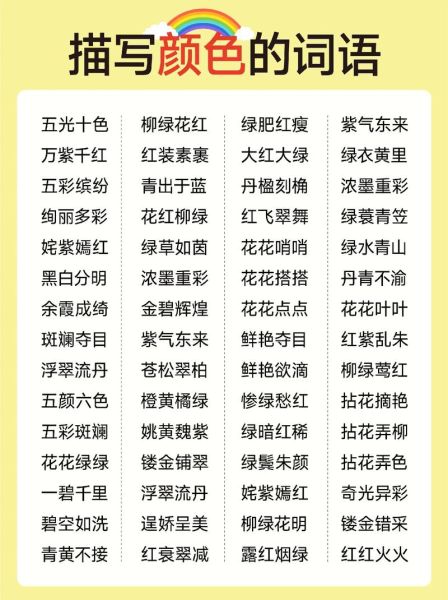 鲜红嫩绿类似词语有哪些_如何用在作文里