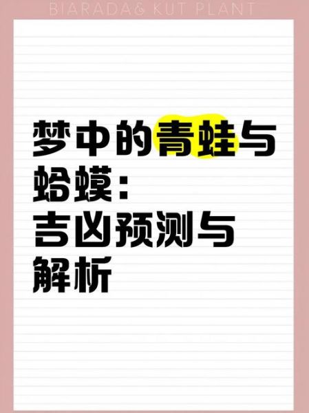 梦到青蛙是什么意思_梦到青蛙预示什么