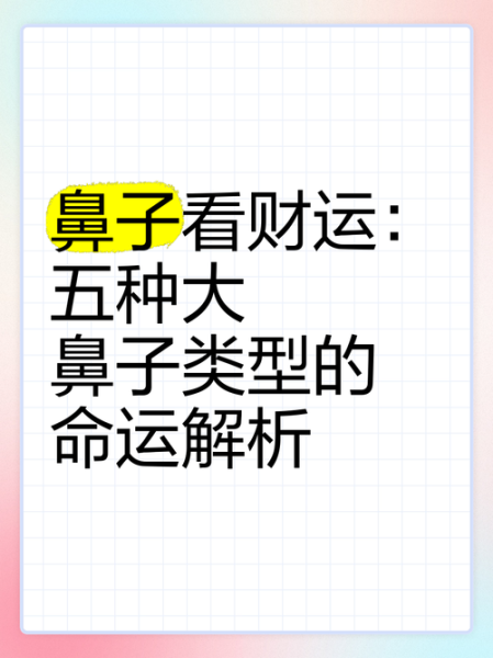 鼻头大财运_鼻头大的人财运好吗